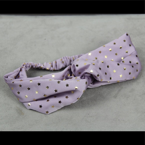 Accessories - Purple with Gold Stars Headband Accessories - Purple with Gold Stars Headband
